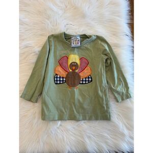 Turkey applique green long sleeve tee size 18m‎